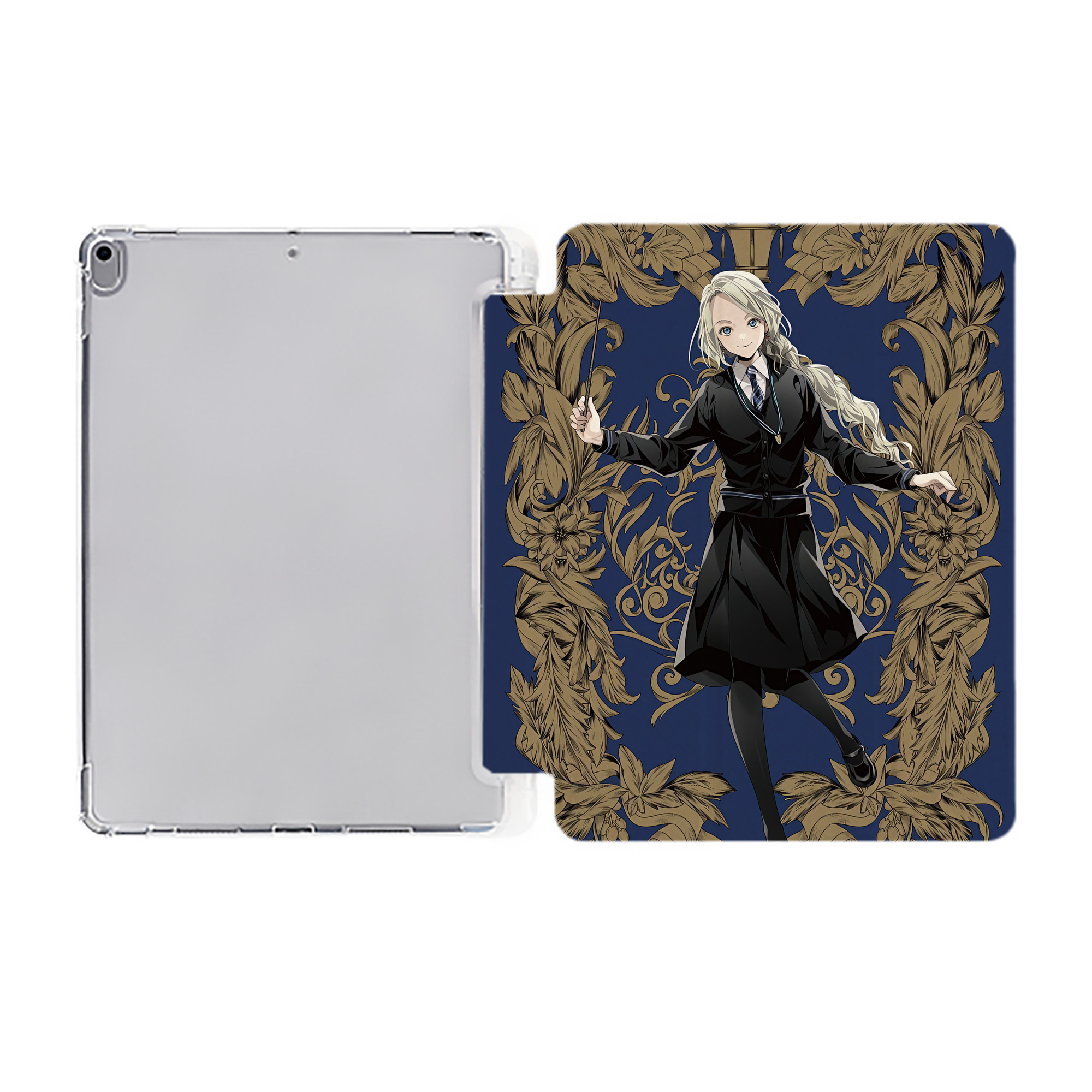 （画像用） Harry Potter ハリー・ポッターシリーズ IPad ケース ペン収納付き 三つ折りスタンド PUレザー×シリコン 対応機種9.5/10.5/10.9インチ
